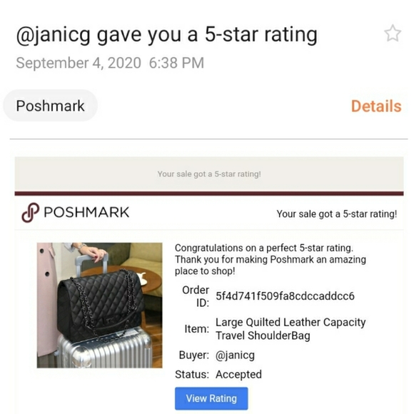 Large Quilted Leather Capacity Travel ShoulderBag - Picture 9 of 16